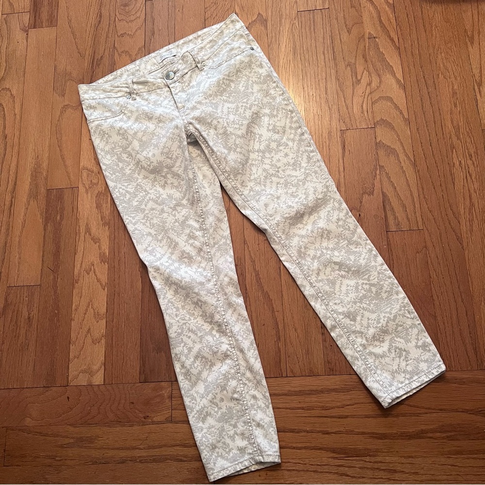 7 for All Mankind Women’s Gray/White Skinny Pants Size 8